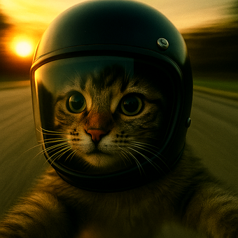 Ai Generert, Morsom Katt, Katt I Hjelm