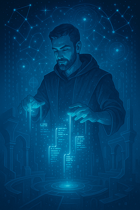 Esoteric Coding Download Celestial Coding, Digital Temple, Code Threads. Royalty-Free ...