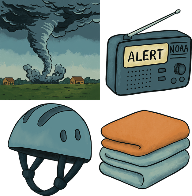 Free emergency alert tornado illustration