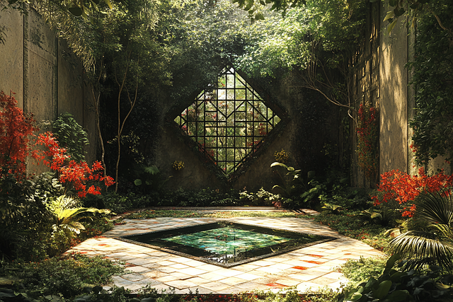 Download Courtyard, Garden, Patio. Royalty-Free Stock Illustration ...
