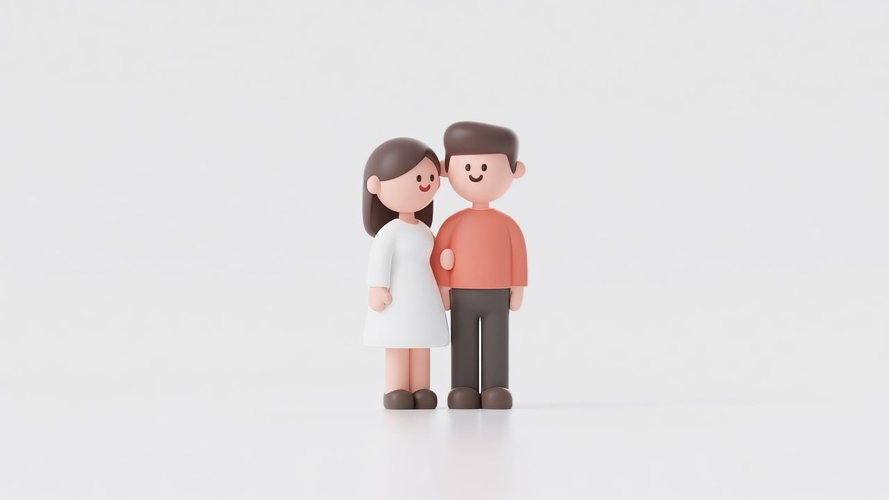 Free ai generated couples romantic illustration