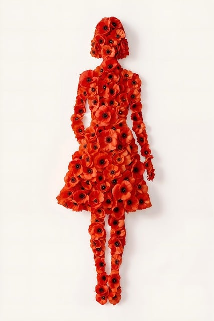 Download free HD stock image of Ai Generated Woman Free ai generated woman red poppies illustration