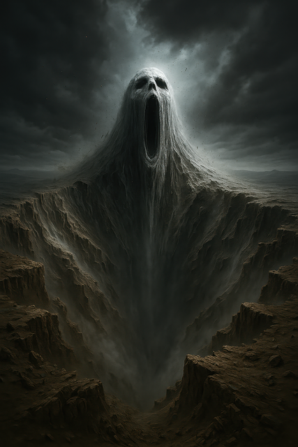Free ghost apparition desert abyss horror artwork illustration