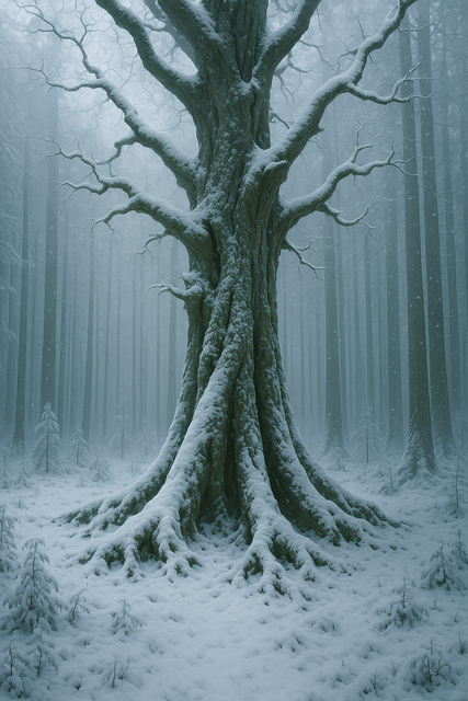 Winterbaum, Verschneiter Wald