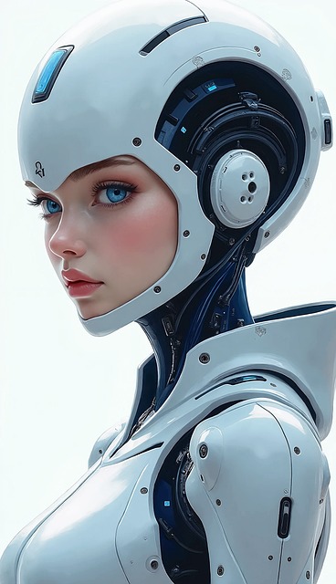 Mulher, Retrato, Garota, Lindo, Robô