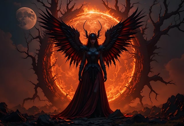 Free valkyrie viking woman illustration