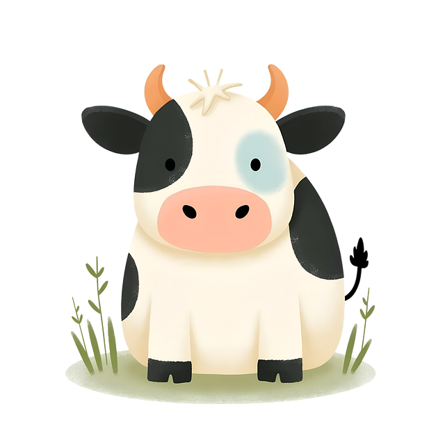 Free cow cute farm animal illustration