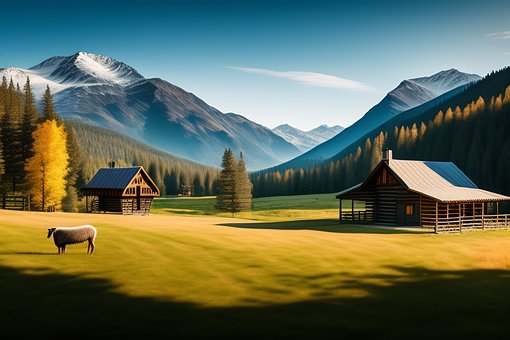 Free Landscape Houses illustration and picture