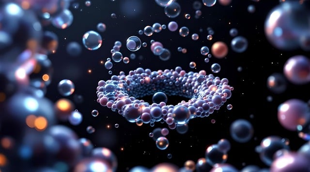 Free bubbles pearls ring illustration