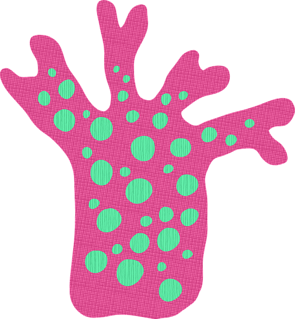 Free texture drawing coral illustration