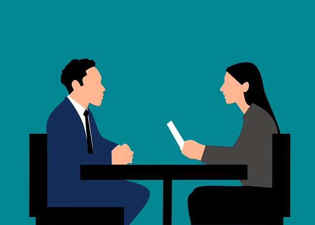 Free interview business meeting vector