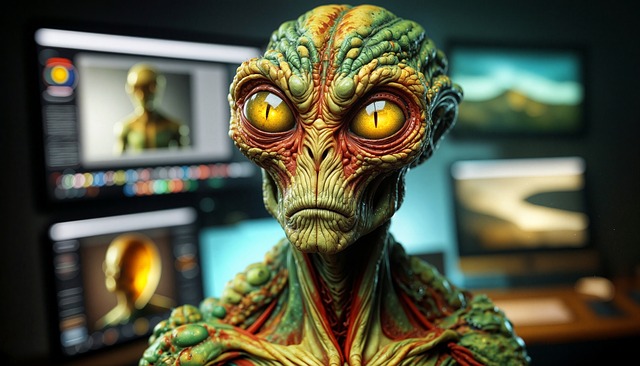 Free ai generated alien bridge illustration