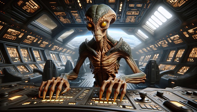 Free ai generated alien bridge illustration