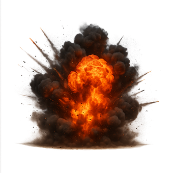 Eksplosion, Røg, Brand, Eksplosiv, Jord
