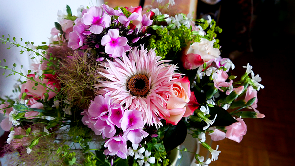 Blumenstrauß, Gerbera Gänseblümchen