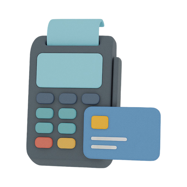 Free point of sale payment terminal transaction illustration