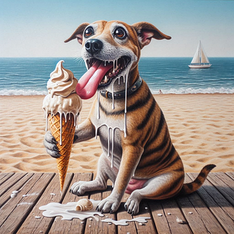 Pet, Perro, Verano, Helado, Sabroso, Mar