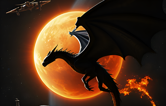 Free Dragon Moon illustration and picture