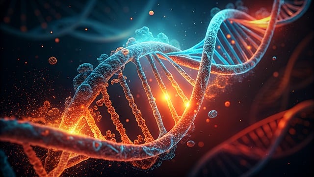 Free ai generated dna the medicine illustration