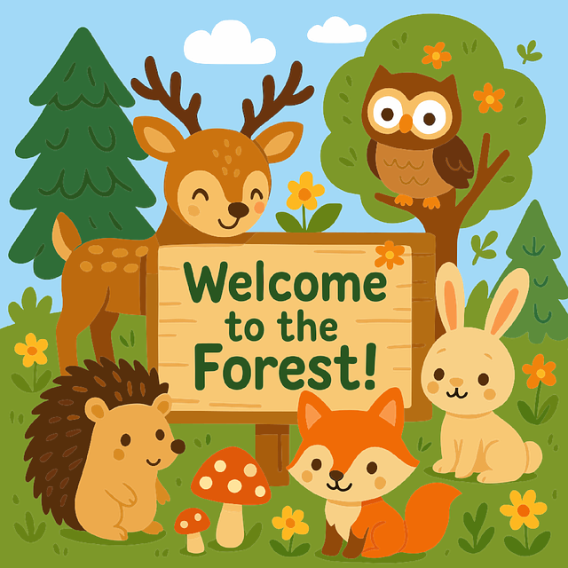 Free ai generated deer forest vector