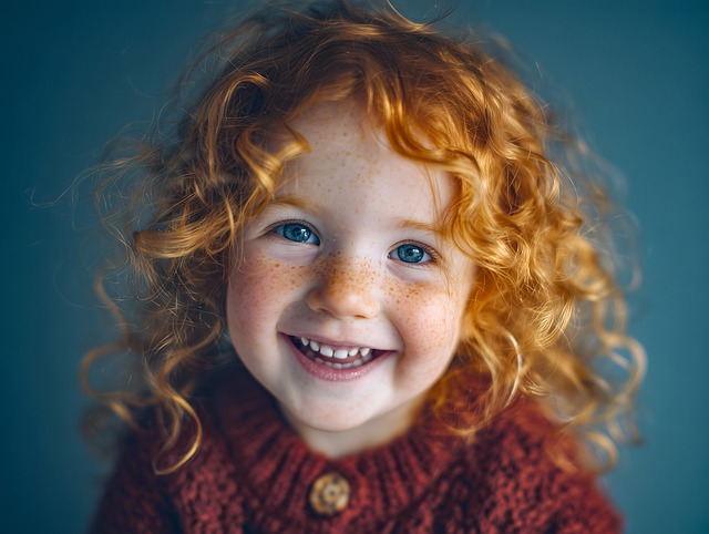 Ai Generiert, Rote Haare, Kind, Freude