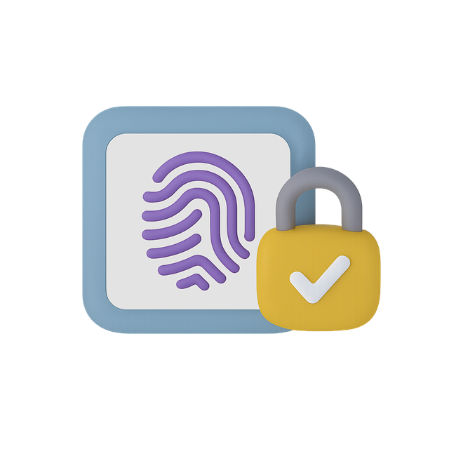 Free fingerprint security lock illustration