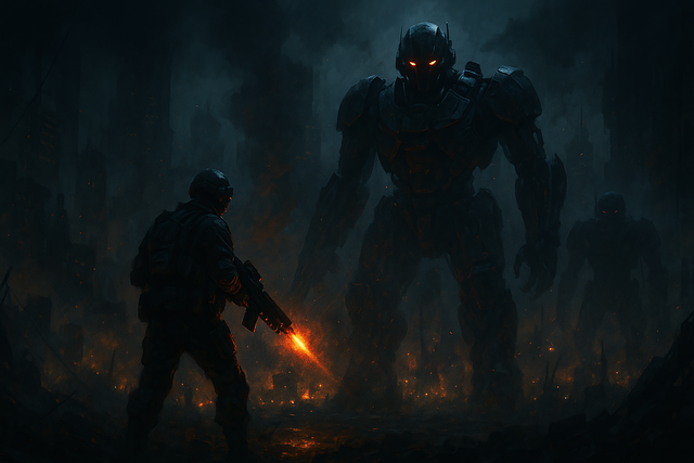 Free ai generated robot futuristic illustration