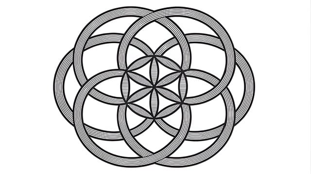 Free geometric pattern flower illustration