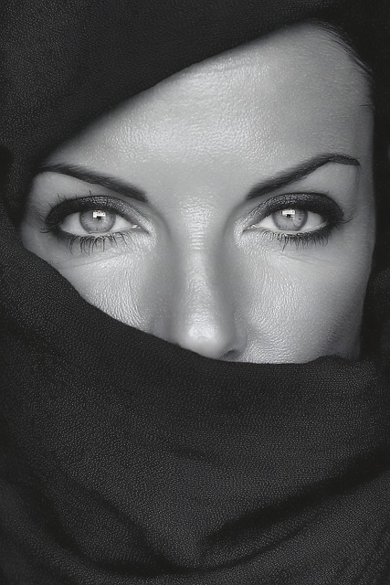Free ai generated eyes monochrome illustration
