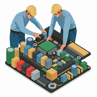 Free Circuit Board Electronics vector and picture
