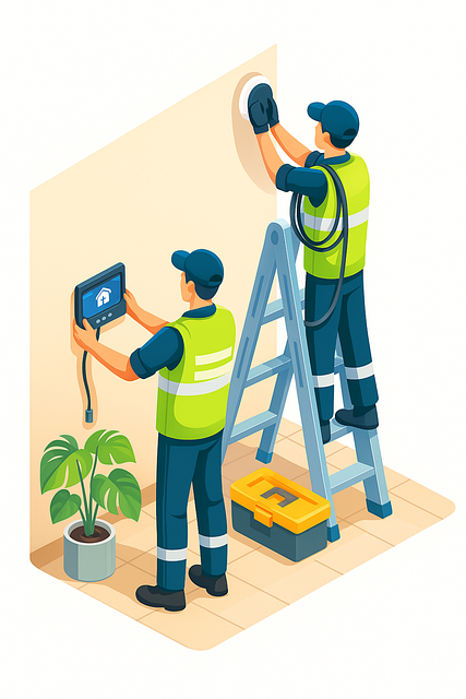 Free technician installation security vector