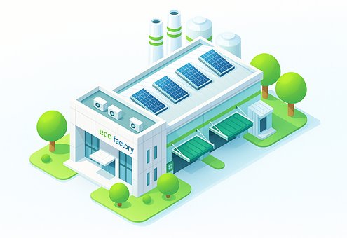 Free Eco Factory vector and picture