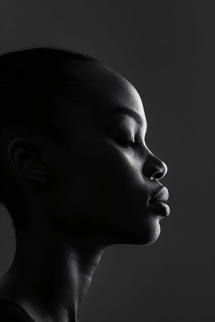 Free ai generated woman black and white illustration