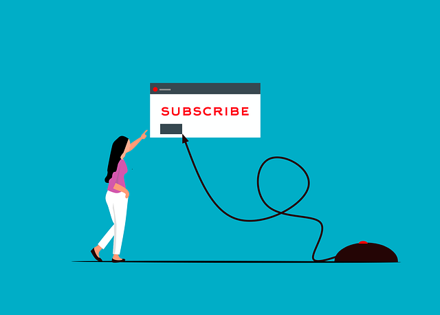 Free subscribe button website vector