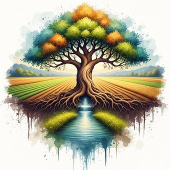 Free Tree Of Life Watercolor illustration and picture