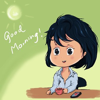 God Morgen, Tegneserie, Anime, Pige