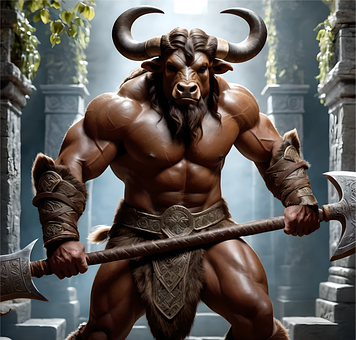 Free Minotaur Fantasy illustration and picture