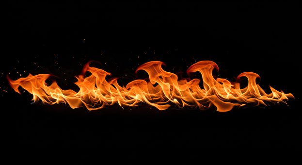 Ild, Flamme, Flammer, Brændende, Varme