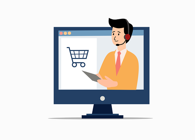 Free customer support online shopping e-commerce vector