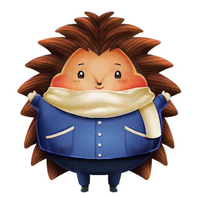 Free hedgehog pet animal illustration