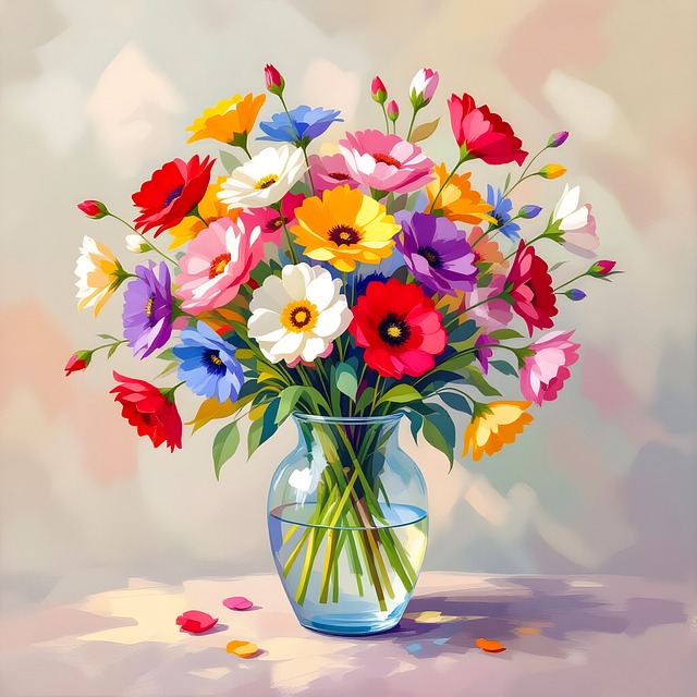 Ai Genereret, Natur, Blomster, Vase