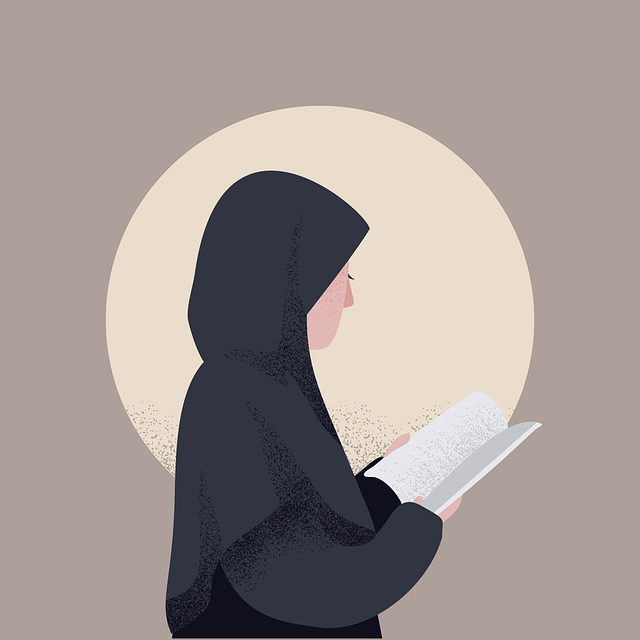 Free veil girl book vector