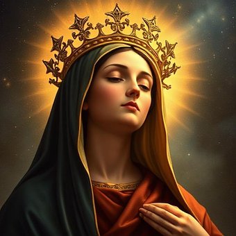 Free Blessed Mother Saint illustration and picture