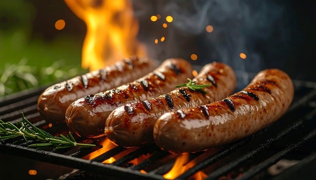 Free ai generated sausages barbecue illustration