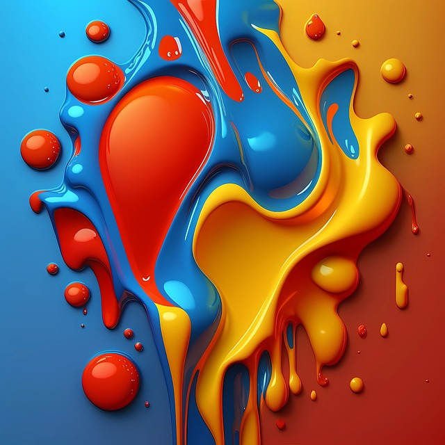 Free ai generated blue yellow illustration