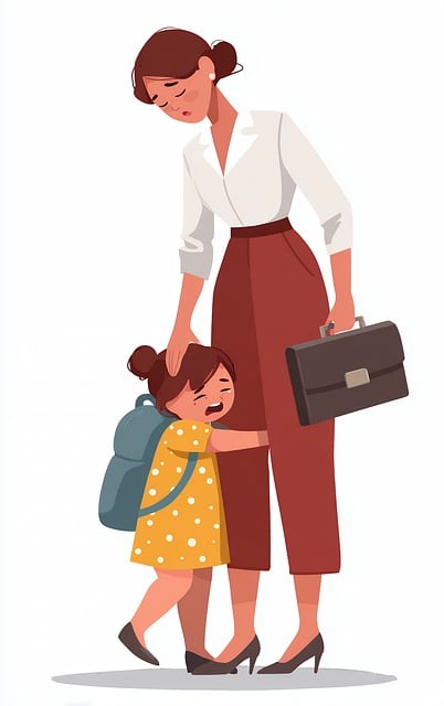 Free parent child hug illustration