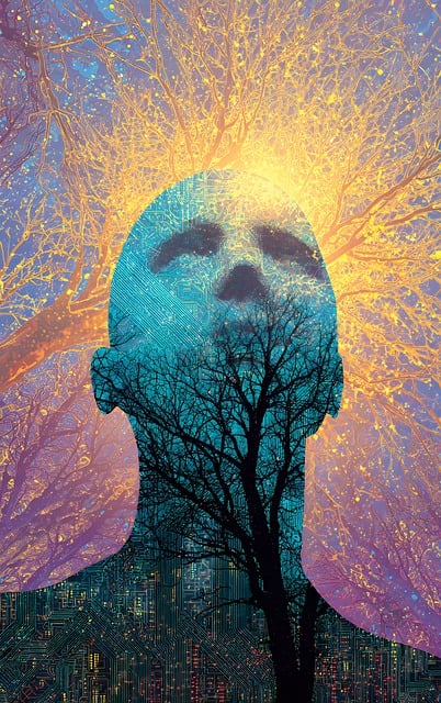 Free ai generated tree silhouette illustration