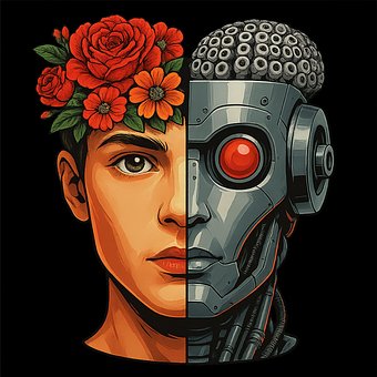 Robot, Man, Sciencefiction, Technologie