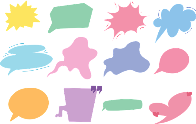 Free speech communication bubble illustration