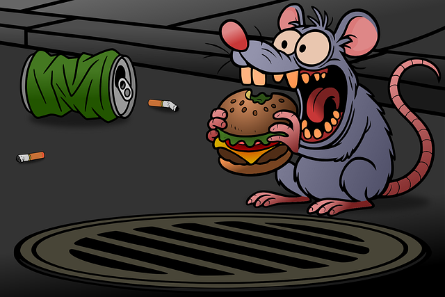 Free rat rodent burger vector